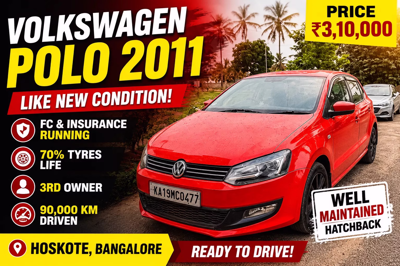 Used Volkswagen Polo 2011 for Sale in Bangalore โ Well Maintained Hatchback in Excellent Condition Used Volkswagen Polo 2011 for Sale in Bangalore โ Well Maintained Hatchback in Excellent Condition